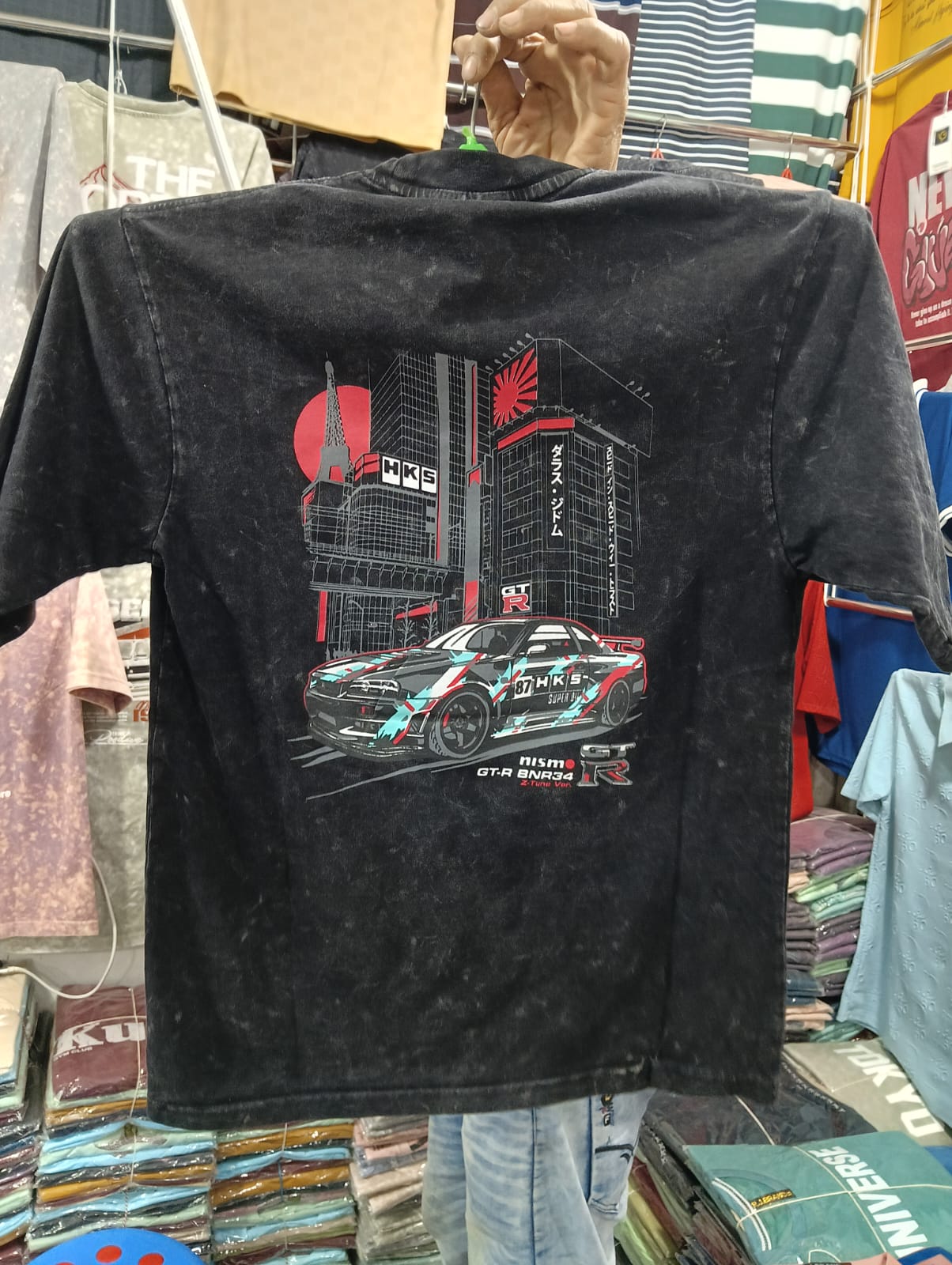 Acid Wash Drop Shoulder T-shirt